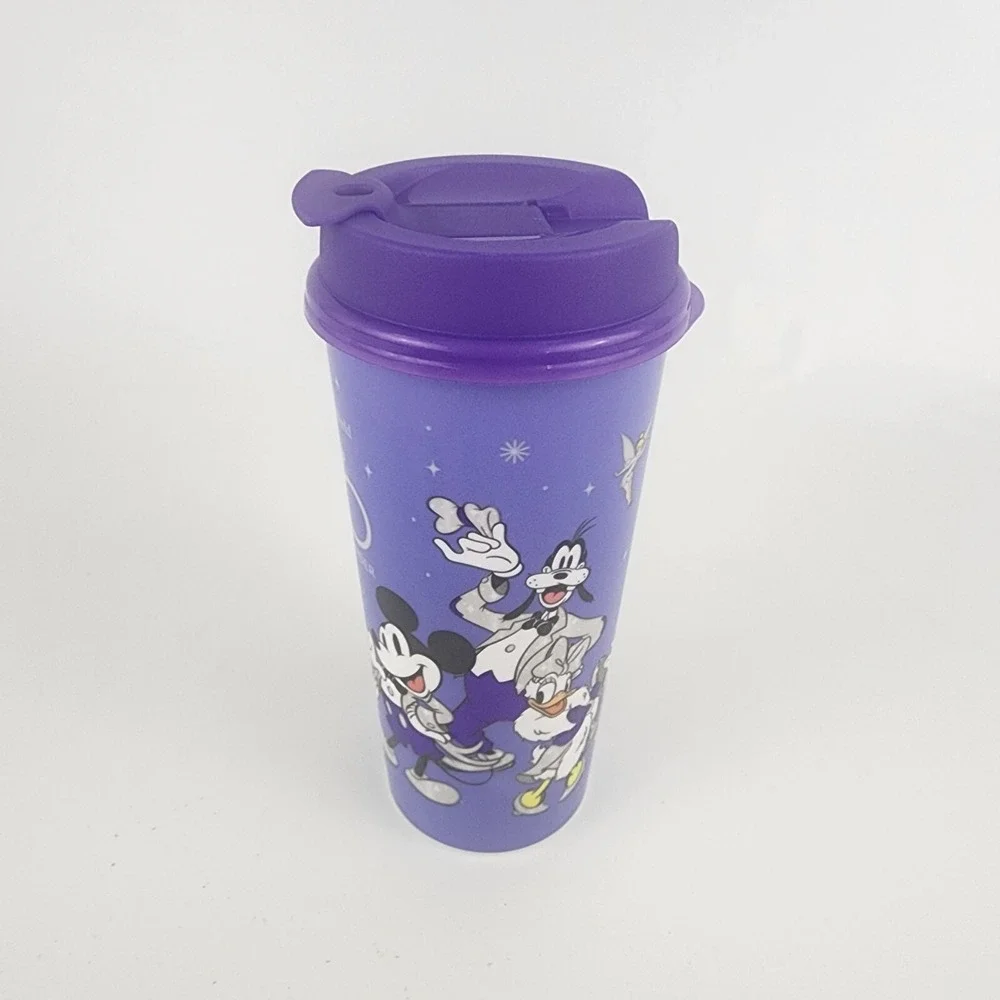 Walt Disney World 100‎ Years of Wonder Resort Refillable Tumbler Cup Mug Purple